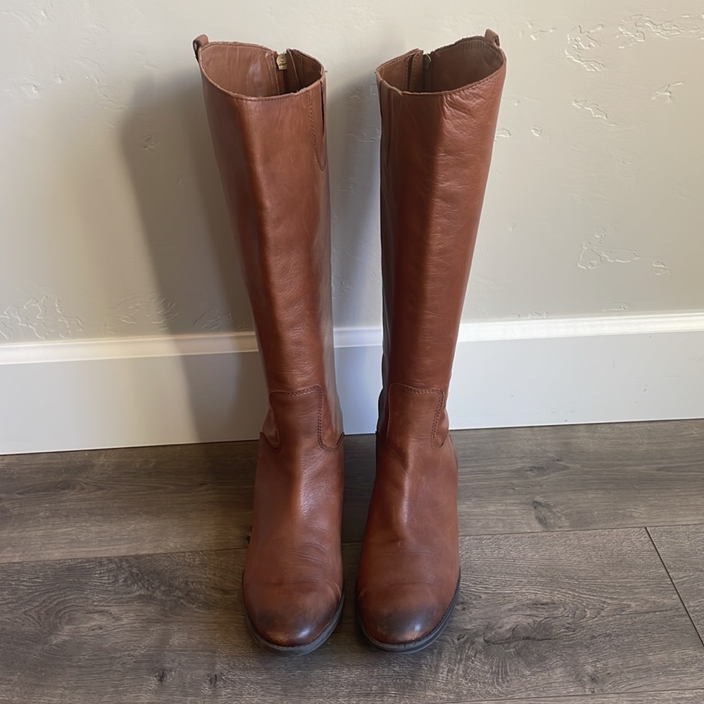 Leather riding boot
